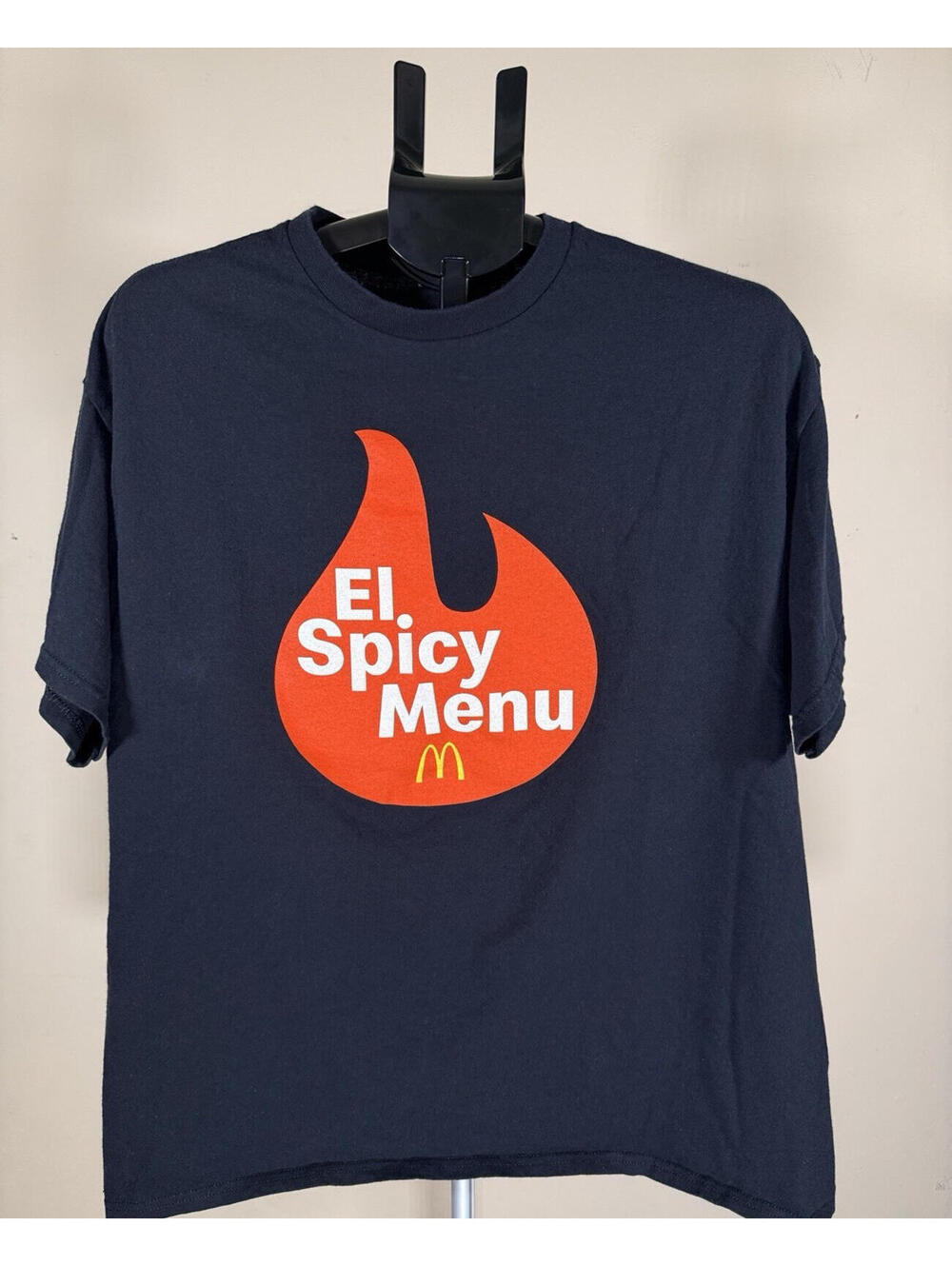 Gildan McDonald's "El Spicy Menu"  Black T-Shirt Size XL